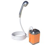 Ducha portátil para acampar, ducha exterior ajustable con detección inteligente de temperatura, 4500 mAh naranja