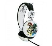 HARRY POTTER Auriculares supraaurales con escudo de Hogwarts para niños/niños One Size blanco/negro