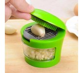 Prensa de ajo de acero inoxidable, picadora de carne y ajo manual, utensilios de cocina verde