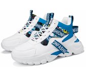 MCTIN Zapatillas de running de suela blanda para hombre y mujer, deportivas de moda, zapatillas transpirables con cordones 36 naranja/blanco