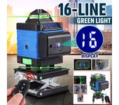 Nivel láser 4D de 16 líneas, dispositivo de nivelación láser de línea verde, nivel láser Rayo verde, herramienta de medición Horizontal y Vertical autonivelante