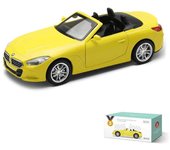 Juguete modelo de coche fundido a presión Z4 M40i a escala 1/36, vehículo de juguete extraíble para niños pequeños, colección de regalos para niños y niñas 1/36-11.4x4.8x3.4cm amarillo