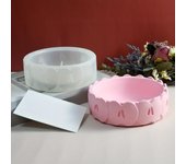 Moldes de silicona para cuencos redondos de manzana, moldes para velas, moldes de yeso, moldes para mesa, macetas de frutas, moldes para cemento y hormigón.