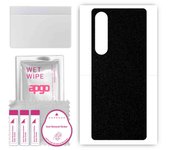 apgo Protective Skin Sticker for the back compatible with Sony Xperia 1 V, Wrap Film, Foil, Vinyl - Pattern Matte Black