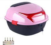 Caja Trasera de Motocicleta Almacenamiento de Equipaje para Casco Top Case Gran Capacidad Universal para Electromóvil Rosa azul