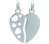 Les Trésors De Lily [D7413] - Pendentif Argent 'Âmes Soeurs' argenté - 18x18 mm plata