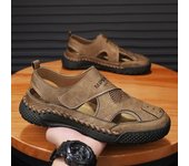 Sandalias de verano para hombre al aire libre, zapatillas informales antideslizantes para hombre, cómodas sandalias de playa de talla grande, sandalias transpirables para hombre 38 negro