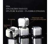 Juego de cubitos de hielo reutilizables de acero inoxidable Whiskey Stones Cubitos de hielo de acero inoxidable para whisky, vino, cócteles, bourbon y otras bebidas