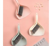 Juego de recogedor y escoba pequeña para limpieza, minicepillo, kit de recogedor y escoba pequeña, barredora de basura de escritorio, herramientas de limpieza del hogar beige