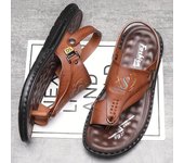 Sandalias de hombre, zapatos de playa antideslizantes de verano, nuevas chanclas de gran tamaño para hombre, sandalias casuales 38 negro