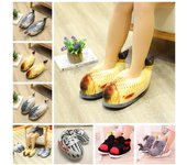 Pantuflas peludas de invierno para mujer, pantuflas de tiburón, lindas pantuflas de animales de dibujos animados, pantuflas cálidas para interiores, zapatos de pareja para hombres y mujeres, pantuflas 45 36 amarillo