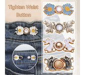 Juego de 10 pares de broches para mujer, con botón para ajustar la cintura, para faldas, pantalones y vaqueros, con clip ajustable, alfileres metálicos, accesorios de ropa. 5 Pairs negro