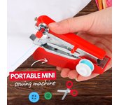 Pequeña máquina de coser manual, mini máquina de coser portátil, herramienta de costura manual rojo