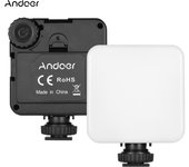 KM-72B Mini luz LED para vídeo RGB Color multifuncional LED en cámara Luz de relleno con frío negro