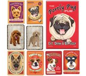 Perro canta placa de hojalata de Metal Vintage Petro pintura decoración de pared tienda de mascotas hogar 20x30cm