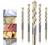 Broca con punta de carburo de oro, multifuncional, para azulejos, madera y metal