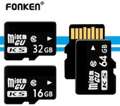 Fonken-tarjeta Micro SD TF, memoria de 8G, 16G, 32GB, grabadora de datos de viaje para vehículo de alta velocidad, tarjetas de cámara Millet para teléfono TF 8GB negro