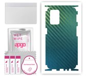 apgo Protective Skin Sticker for the back+sides compatible with Oppo A54 (2021), Full Wrap Film, Foil, Vinyl - Pattern Carbon Chameleon CAKA1