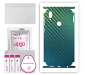 apgo Protective Skin Sticker for the back+sides compatible with vivo Z3, Full Wrap Film, Foil, Vinyl - Pattern Carbon Chameleon CAKA1
