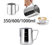 Tazas de leche de acero inoxidable con forma de flor, taza de café espesa, nuevas cafeteras para espresso 11x9.5cm-600ml
