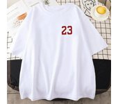 Camisetas deportivas número 23, camisetas de algodón con estampado Y2K, camiseta Unisex, camiseta de baloncesto, ropa informal de gran tamaño, ropa de calle Unisex 4XL
