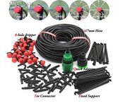 Sistema de riego por goteo DIY, manguera de jardín de riego automático, kits de riego por microgoteo con goteros ajustables, 10M-50M 10m Kit