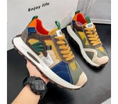 Zapatos de diseñador de marca para hombre, zapatillas de plataforma de moda, zapatillas de tenis con cordones para exteriores, zapatillas de entrenamiento para hombre, zapatillas casuales transpirables para correr 39 caqui