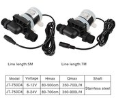 Bomba de agua con motor solar sin escobillas de 12 V y 24 V CC, calentador de agua, ducha, suelo radiante, bomba de refuerzo, microbomba sumergible 12V 5m