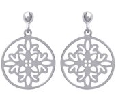 Les Trésors De Lily [H6180] - Boucles Argent 'Chorégraphie' argenté - 15 mm