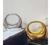 Bolsos de acrílico para mujer, bolsos de lujo con forma de media luna, nuevos bolsos de moda con personalidad, maletas, bolsos de maquillaje, bolsos para la cena, decoración del hogar púrpura