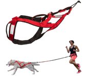 Arnés de trineo para mascotas, para perros pequeños y grandes, chaleco reflectante, arnés para perros, arneses para trineo con peso, correa para el pecho en forma de X en la espalda. M negro