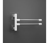 Estante giratorio para colgar toallas, columpio para baño, multiusos, antioxidante, duradero, multibarra, multibrazo Dual Layer
