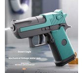 Mini pistola de agua mecánica de disparo continuo Desert Eagle, pequeña pistola de verano para exteriores, juguete de playa, pistola de agua para niños