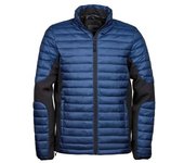 Tee Jays Chaqueta acolchada cruzada para hombre 3XL azul oscuro/negro