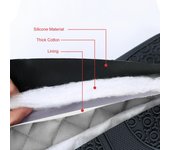 Guante de horno con capa interior de algodón, guantes de horno resistentes al calor, guantes antideslizantes aislados, microondas azul