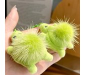 1 llavero de tortuga de dibujos animados de moda, suave bolso de peluche, llavero de juguete, llavero de coche. verde