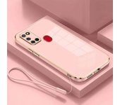 Para Samsung M31 funda Galaxy M51 funda Galaxy M30S M21 2020 M31 Prime m21 funda de teléfono cuadrada de lujo cubierta trasera a prueba de golpes Galaxy M51&Case & Strap blanco como la nieve