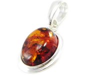 Les Trésors De Lily [I8972] - Pendentif Argent 'Inspiration' ambre argenté - 18x13 mm marrón