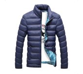 Chaqueta de invierno para hombre, cálida, con cremallera, gruesa, de forro polar, acolchada, de algodón, chaqueta informal, ropa de abrigo M caqui