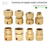 Conector rápido de latón para lavado de coches: Accesorio para manguera de pistola y tubería de agua de 3 a 6 puntos