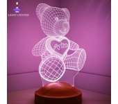 Lámparas de noche personalizables en 3D/oso de peluche, accesorios de escritorio para niños, lámpara de noche, lámpara de amistad, luces para niños