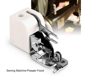 Máquina de coser overlock doméstica, prensatelas de plástico de acero inoxidable, prensatelas de caña baja, suministros para costura blanco
