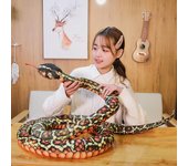 Muñeca de serpiente simulada, muñeco de peluche, almohada, juguete infantil de pitón multicolor, muñeca de serpiente falsa grande 110cm