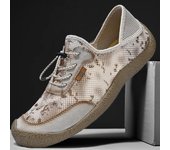 Zapatos informales transpirables de verano para hombre, zapatillas antideslizantes para caminar, mocasines, zapatos para hombre 38 gris