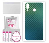 Adhesivo protector trasero apgo compatible con Asus Zenfone Max (M1) ZB556KL, Película de vinilo para envolver, lámina - Patrón Camaleón de Carbono CAKA1