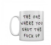 Grindstore Taza  Aquel en el que te callas la puta boca One Size blanco/negro