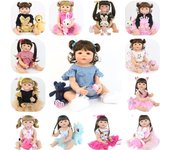 BZDOLL-Muñeca de bebé Reborn de silicona de 55cm, muñeco realista de Vinilo Suave, Princesa, unicornio, juguete para bañarse, regalo de cumpleaños para niños Doll-1