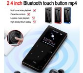 Reproductor de música MP3 sin pérdida Bluetooth 5.0 HiFi portátil Walkman de audio con FM/libro electrónico/grabadora/reproductor de video MP4 Pantalla de 2,4 pulgadas negro