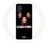 Coque pour samsung galaxy A71 La casa de papel Masque et Logo
