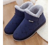 Zapatos de algodón cálidos y gruesos para el invierno, bolsos para parejas para hombres y mujeres y pantuflas de algodón, zapatos mullidos para uso en el hogar y al aire libre 36-37 marrón